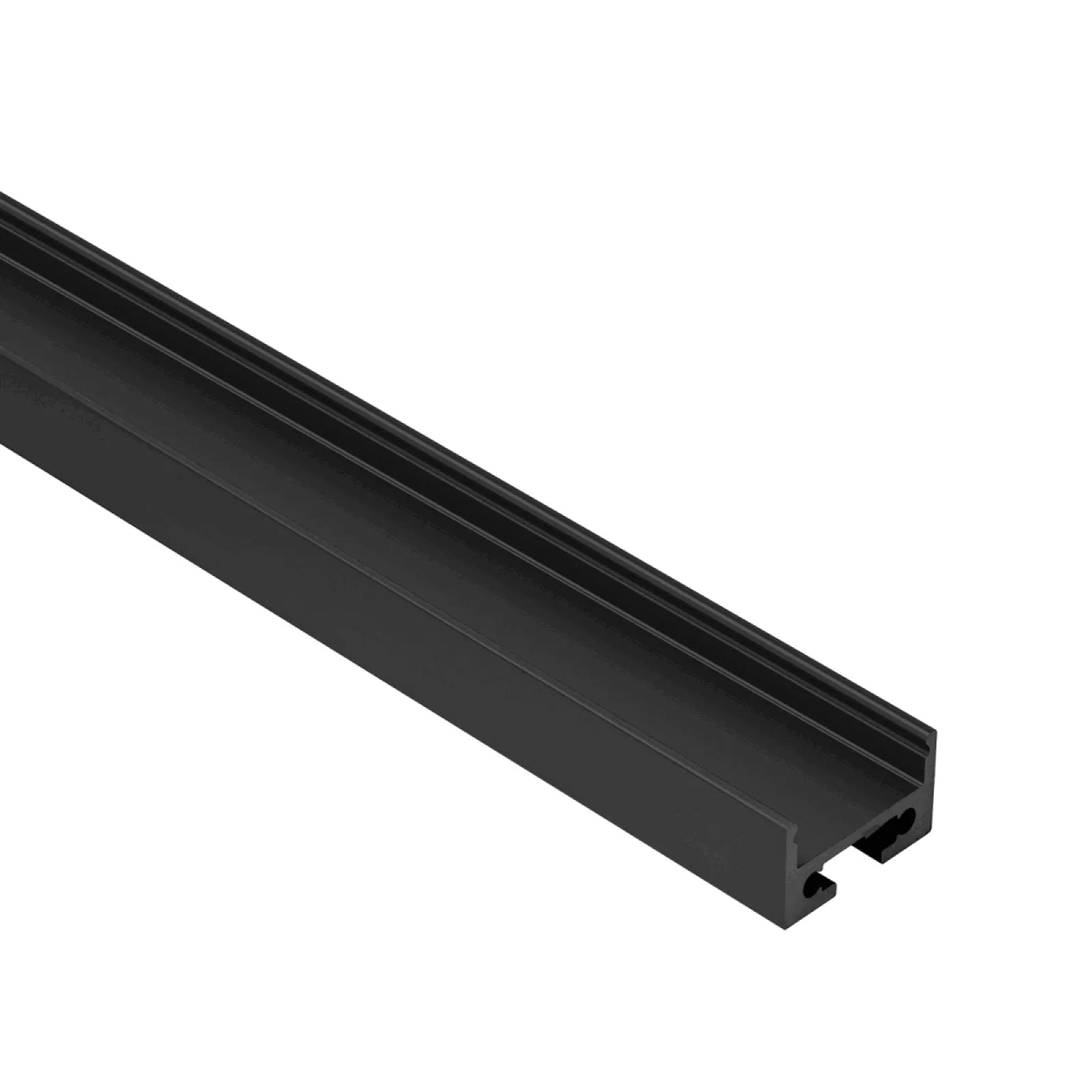 Profilo da superficie rotondo | Nero - 2000x27x20.3mm